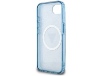 Funda Guess IML Metal Glitter 4G Circle Triangle MagSafe para iPhone 16e - Azul Funda Guess IML Metal Glitter 4G Circle Triangle MagSafe para iPhone 16e - Azul