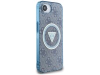 Funda Guess IML Metal Glitter 4G Circle Triangle MagSafe para iPhone 16e - Azul Funda Guess IML Metal Glitter 4G Circle Triangle MagSafe para iPhone 16e - Azul