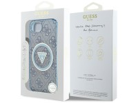 Funda Guess IML Metal Glitter 4G Circle Triangle MagSafe para iPhone 16e - Azul Funda Guess IML Metal Glitter 4G Circle Triangle MagSafe para iPhone 16e - Azul