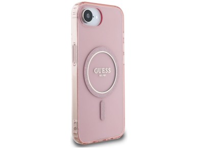 Guess IML Glitter Circle MagSafe case for iPhone 16e - pink Guess IML Glitter Circle MagSafe case for iPhone 16e - pink
