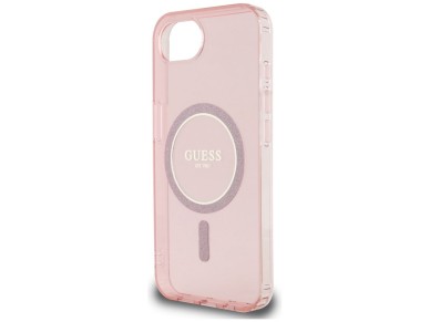 Guess IML Glitter Circle MagSafe case for iPhone 16e - pink Guess IML Glitter Circle MagSafe case for iPhone 16e - pink