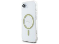 Capa Guess IML Glitter Circle MagSafe para iPhone 16e - Transparente Capa Guess IML Glitter Circle MagSafe para iPhone 16e - Transparente