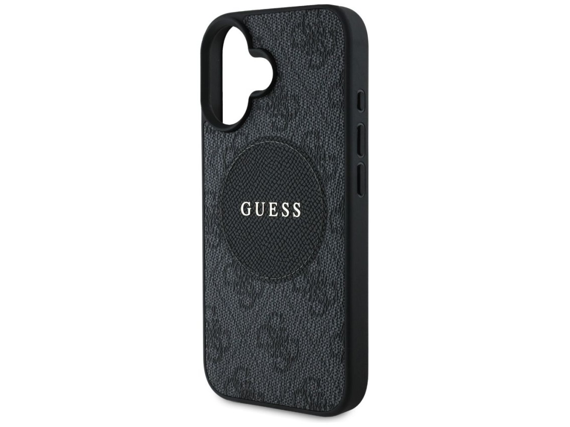 Funda Guess 4G Circle Classic Logo MagSafe para iPhone 16 - negra