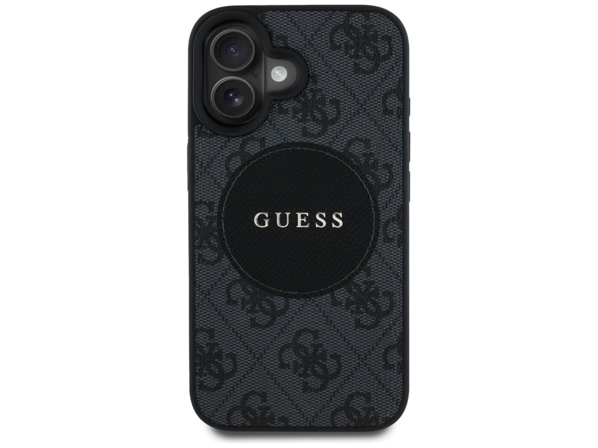Funda Guess 4G Circle Classic Logo MagSafe para iPhone 16 - negra