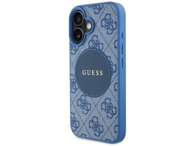 Guess 4G Circle Classic Logo MagSafe case for iPhone 16 - blue Guess 4G Circle Classic Logo MagSafe case for iPhone 16 - blue