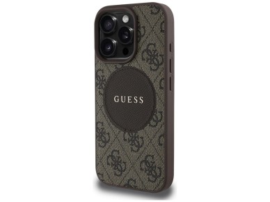 Capa Guess 4G Circle Classic Logo MagSafe para iPhone 16 Pro Max - marrom Capa Guess 4G Circle Classic Logo MagSafe para iPhone 16 Pro Max - marrom