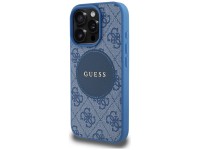 Funda Guess 4G Circle Classic Logo MagSafe para iPhone 16 Pro - azul