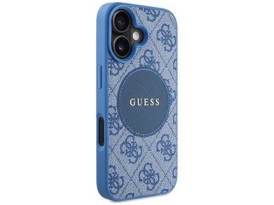 Guess 4G Circle Classic Logo MagSafe case for iPhone 16 - blue Guess 4G Circle Classic Logo MagSafe case for iPhone 16 - blue