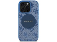 Funda Guess 4G Circle Classic Logo MagSafe para iPhone 16 Pro - azul