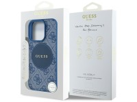 Funda Guess 4G Circle Classic Logo MagSafe para iPhone 16 Pro - azul