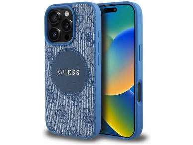 Capa Guess 4G Circle Classic Logo MagSafe para iPhone 16 Pro Max - azul Capa Guess 4G Circle Classic Logo MagSafe para iPhone 16 Pro Max - azul