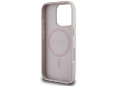 Guess 4G Circle Classic Logo MagSafe iPhone 16 Pro Case - Pink