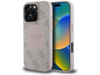 Guess 4G Circle Classic Logo MagSafe iPhone 16 Pro Case - Pink