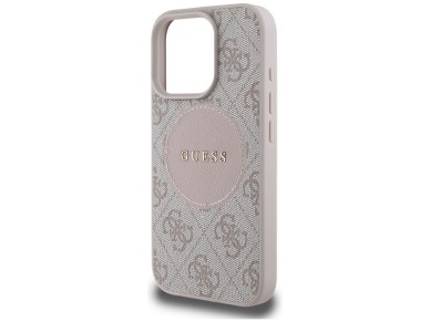 Guess 4G Circle Classic Logo MagSafe iPhone 16 Pro Case - Pink