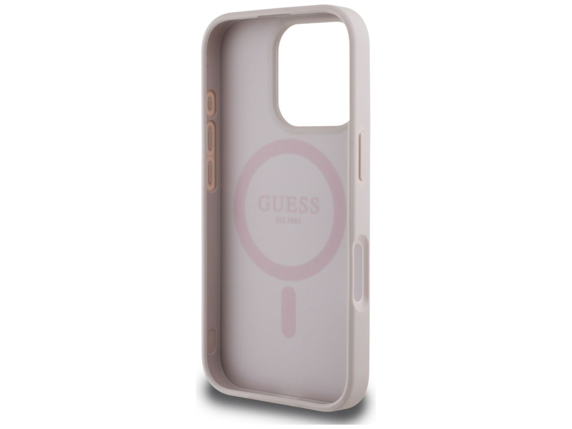 Guess 4G Circle Classic Logo MagSafe iPhone 16 Pro Case - Pink
