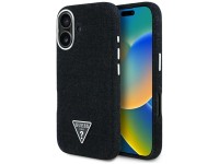 Guess Denim Triangle Logo MagSafe case for iPhone 16 - black