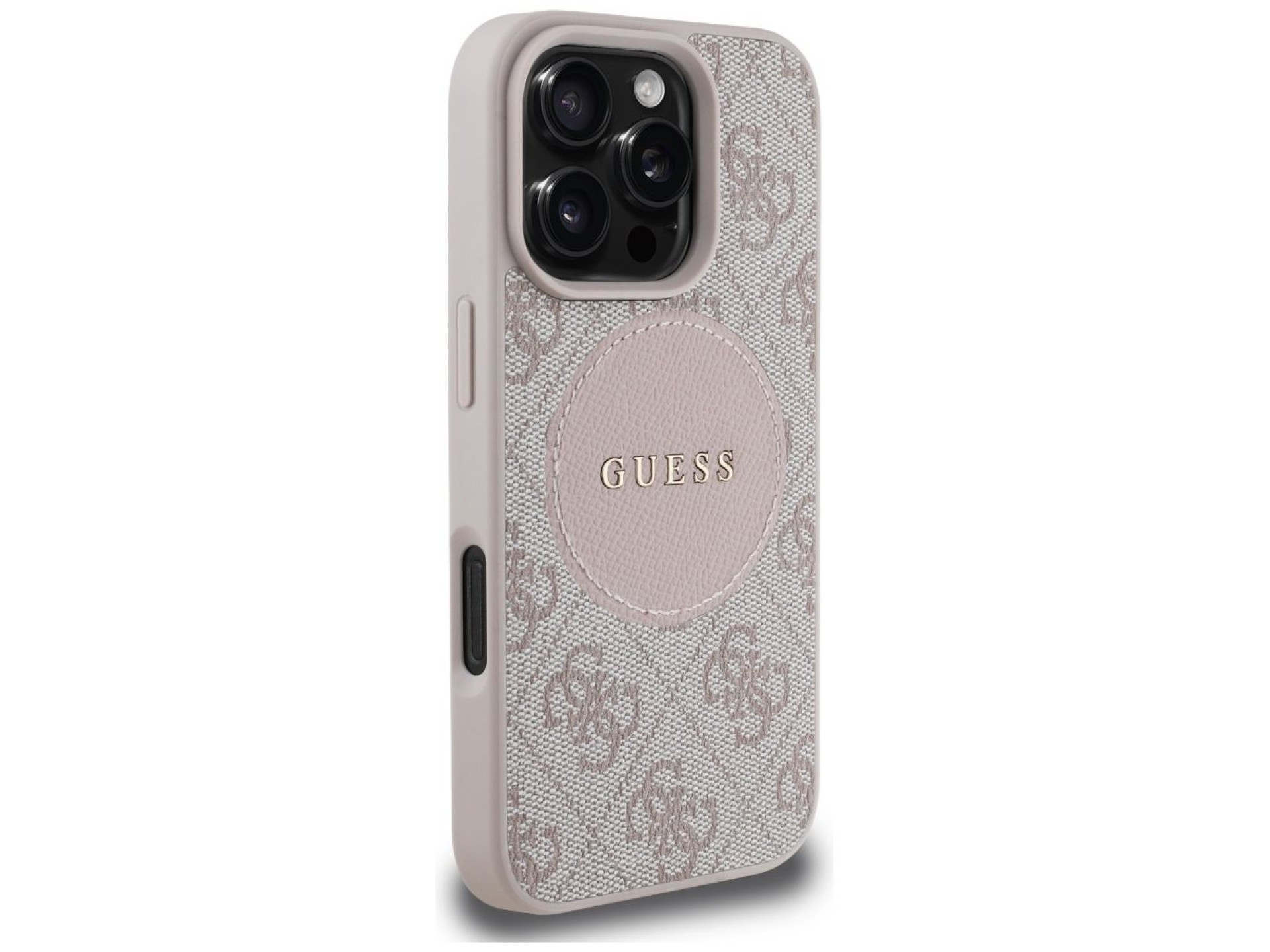 Guess 4G Circle Classic Logo MagSafe iPhone 16 Pro Case - Pink