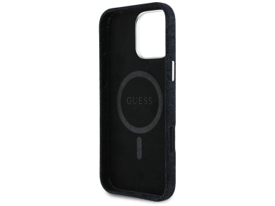 Guess Denim Triangle Logo MagSafe case for iPhone 16 Pro - black
