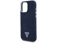 Capa Guess Denim Triangle Logo MagSafe para iPhone 16 Pro - Azul Capa Guess Denim Triangle Logo MagSafe para iPhone 16 Pro - Azul