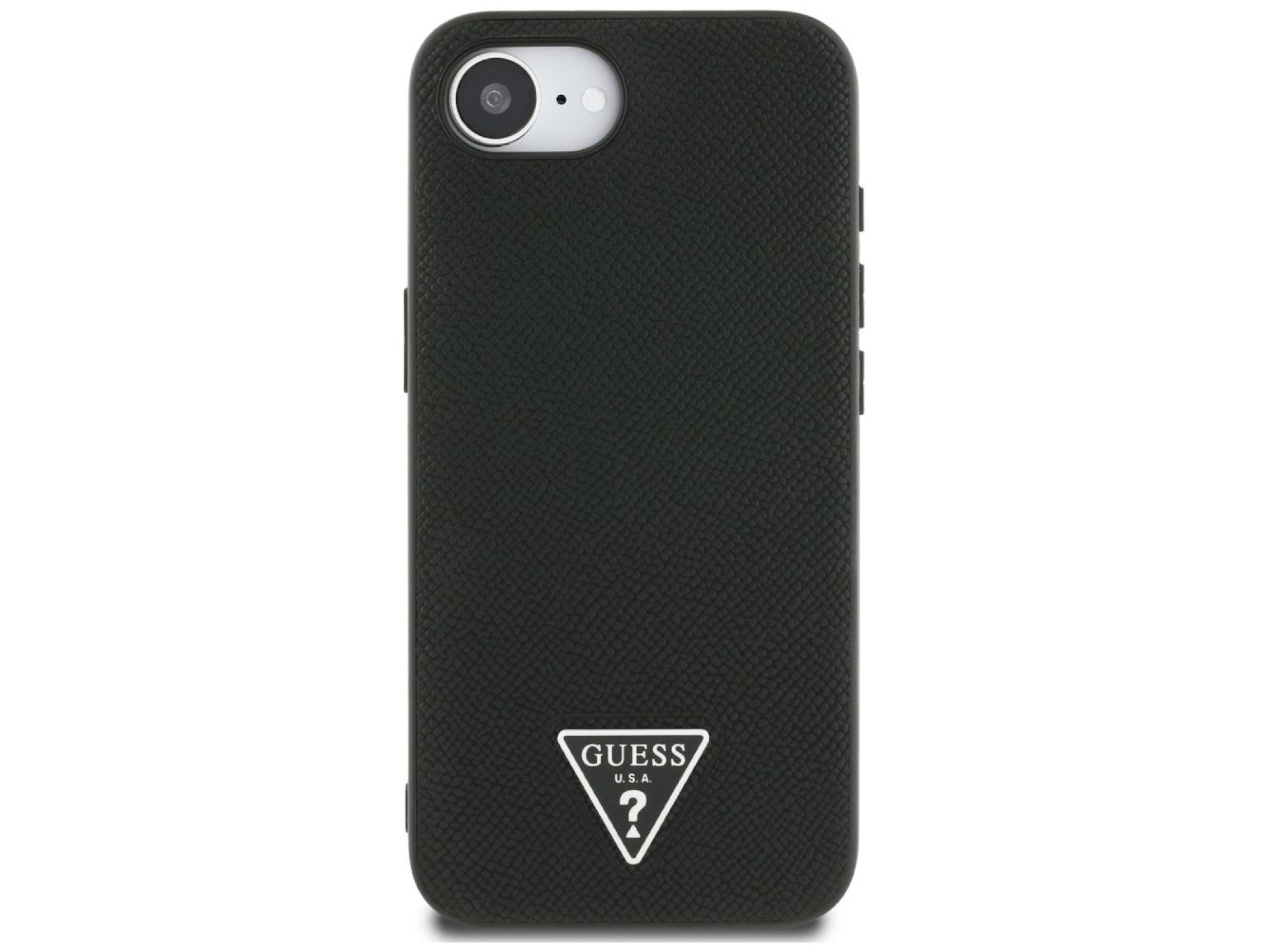 Capa MagSafe Guess com textura triangular para iPhone 16e - preta