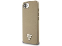 Capa MagSafe Guess com textura triangular para iPhone 16e - marrom Capa MagSafe Guess com textura triangular para iPhone 16e - marrom