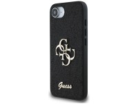 Guess Fixed Glitter Big 4G case for iPhone 16e - black Guess Fixed Glitter Big 4G case for iPhone 16e - black
