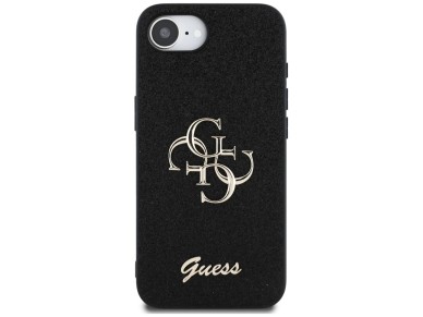 Guess Fixed Glitter Big 4G case for iPhone 16e - black Guess Fixed Glitter Big 4G case for iPhone 16e - black