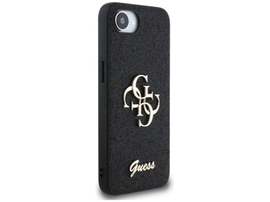 Guess Fixed Glitter Big 4G case for iPhone 16e - black Guess Fixed Glitter Big 4G case for iPhone 16e - black
