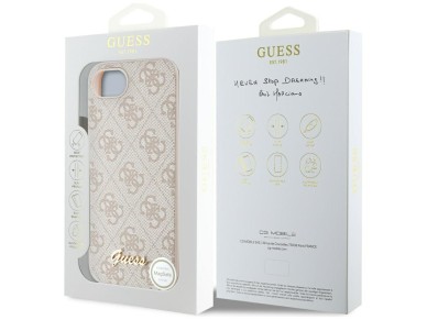 Guess 4G Script Logo MagSafe iPhone 16e Case - Pink Guess 4G Script Logo MagSafe iPhone 16e Case - Pink