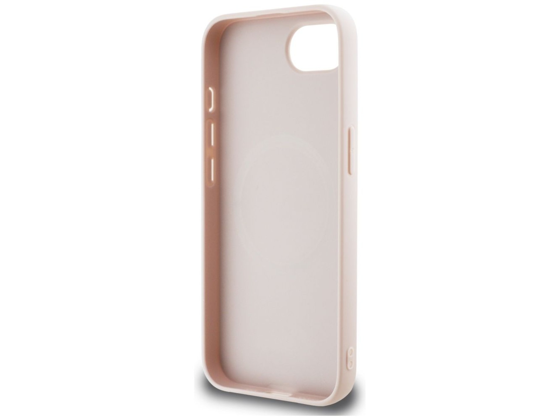 Capa MagSafe para iPhone 16e com logo Guess 4G Script - Rosa