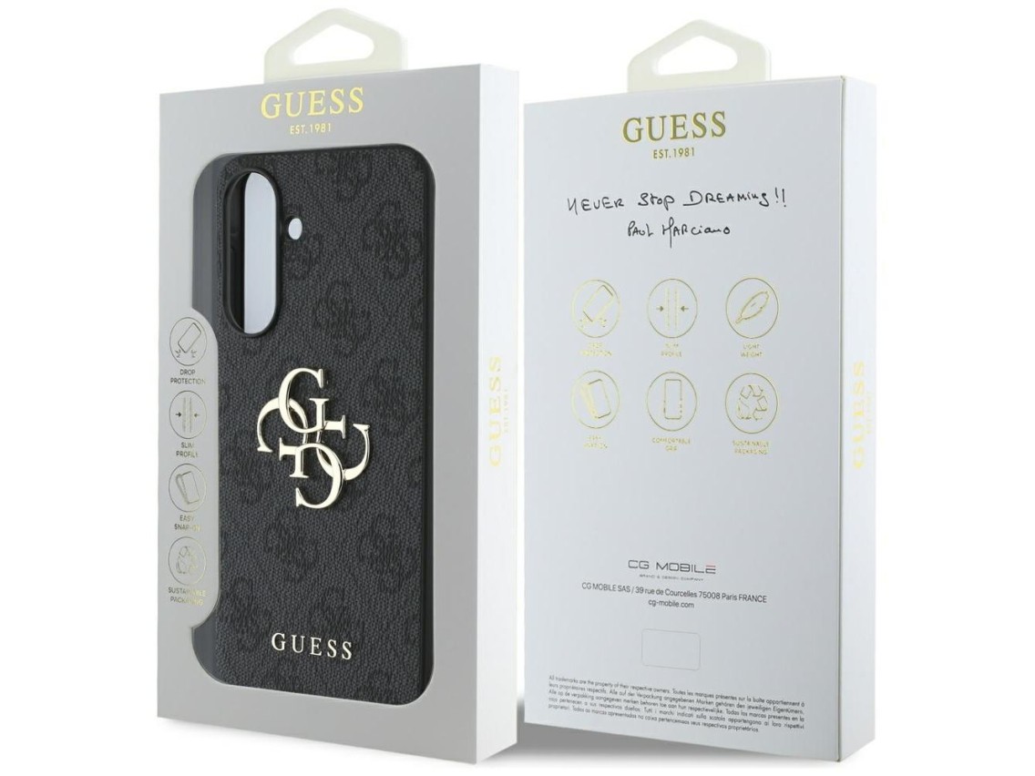 Guess Big 4G Logo Classic Logo Case for Samsung Galaxy A36 - Black