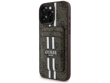 Guess 4G Stripes case with Magsafe wallet for iPhone 16 Pro Max brown Guess 4G Stripes case with Magsafe wallet for iPhone 16 Pro Max brown
