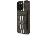Guess 4G Stripes case with Magsafe wallet for iPhone 16 Pro Max brown Guess 4G Stripes case with Magsafe wallet for iPhone 16 Pro Max brown