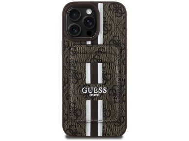 Guess 4G Stripes case with Magsafe wallet for iPhone 16 Pro Max brown Guess 4G Stripes case with Magsafe wallet for iPhone 16 Pro Max brown