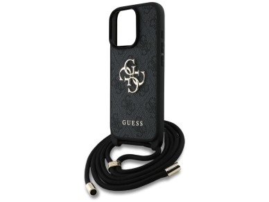Guess 4G Big Logo Cord Stap Crossbody Case for iPhone 16 Pro Black Guess 4G Big Logo Cord Stap Crossbody Case for iPhone 16 Pro Black