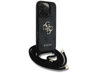 Guess 4G Big Logo Cord Stap Crossbody Case for iPhone 16 Pro Black Guess 4G Big Logo Cord Stap Crossbody Case for iPhone 16 Pro Black