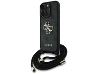 Guess 4G Big Logo Cord Stap Crossbody Case for iPhone 16 Pro Black Guess 4G Big Logo Cord Stap Crossbody Case for iPhone 16 Pro Black
