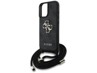 Guess 4G Big Logo Cord Stap Crossbody Case for iPhone 16 Plus Black Guess 4G Big Logo Cord Stap Crossbody Case for iPhone 16 Plus Black