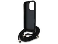 Guess 4G Big Logo Cord Stap Crossbody Case for iPhone 16 Pro Max black