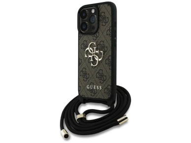 Guess 4G Big Logo Cord Stap Crossbody Case for iPhone 16 Pro Brown Guess 4G Big Logo Cord Stap Crossbody Case for iPhone 16 Pro Brown