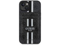 Guess 4G Stripes case with Magsafe wallet for iPhone 15 black