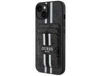 Guess 4G Stripes case with Magsafe wallet for iPhone 15 black