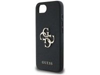Funda Guess PU Grained 4G con logo metálico para iPhone 16e - negra Funda Guess PU Grained 4G con logo metálico para iPhone 16e - negra