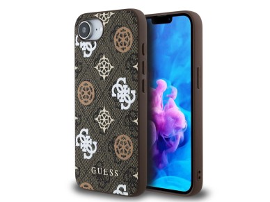 Funda Guess PU 4G Peony con MagSafe para iPhone 16e - marrón Funda Guess PU 4G Peony con MagSafe para iPhone 16e - marrón