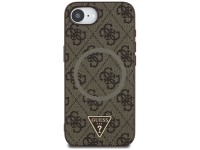 Guess 4G Ring Triangle Logo MagSafe iPhone 16e Case - Brown Guess 4G Ring Triangle Logo MagSafe iPhone 16e Case - Brown