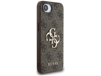 Capa Guess 4G com logo grande para iPhone 16e - Marrom Capa Guess 4G com logo grande para iPhone 16e - Marrom