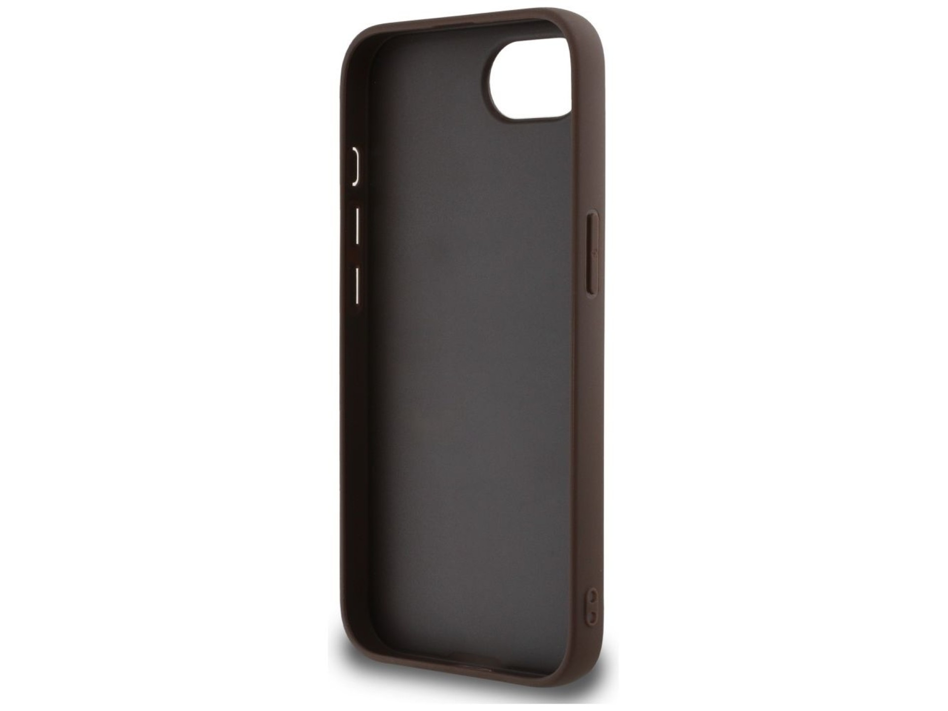 Capa Guess 4G com logo grande para iPhone 16e - Marrom