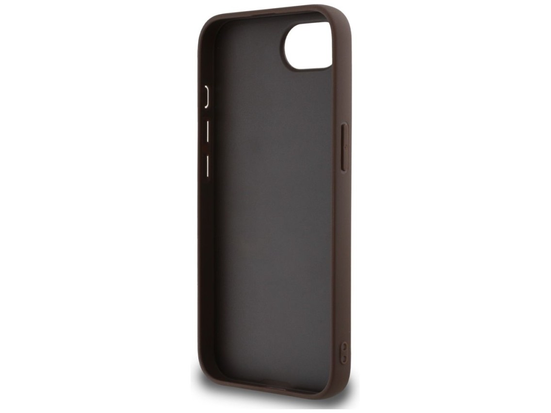 Capa Guess 4G com logo grande para iPhone 16e - Marrom