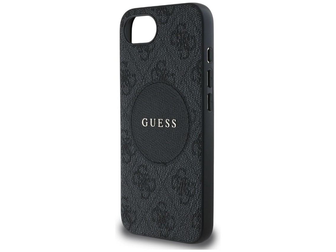 Capa Guess 4G Circle Classic Logo MagSafe para iPhone 16e - preta