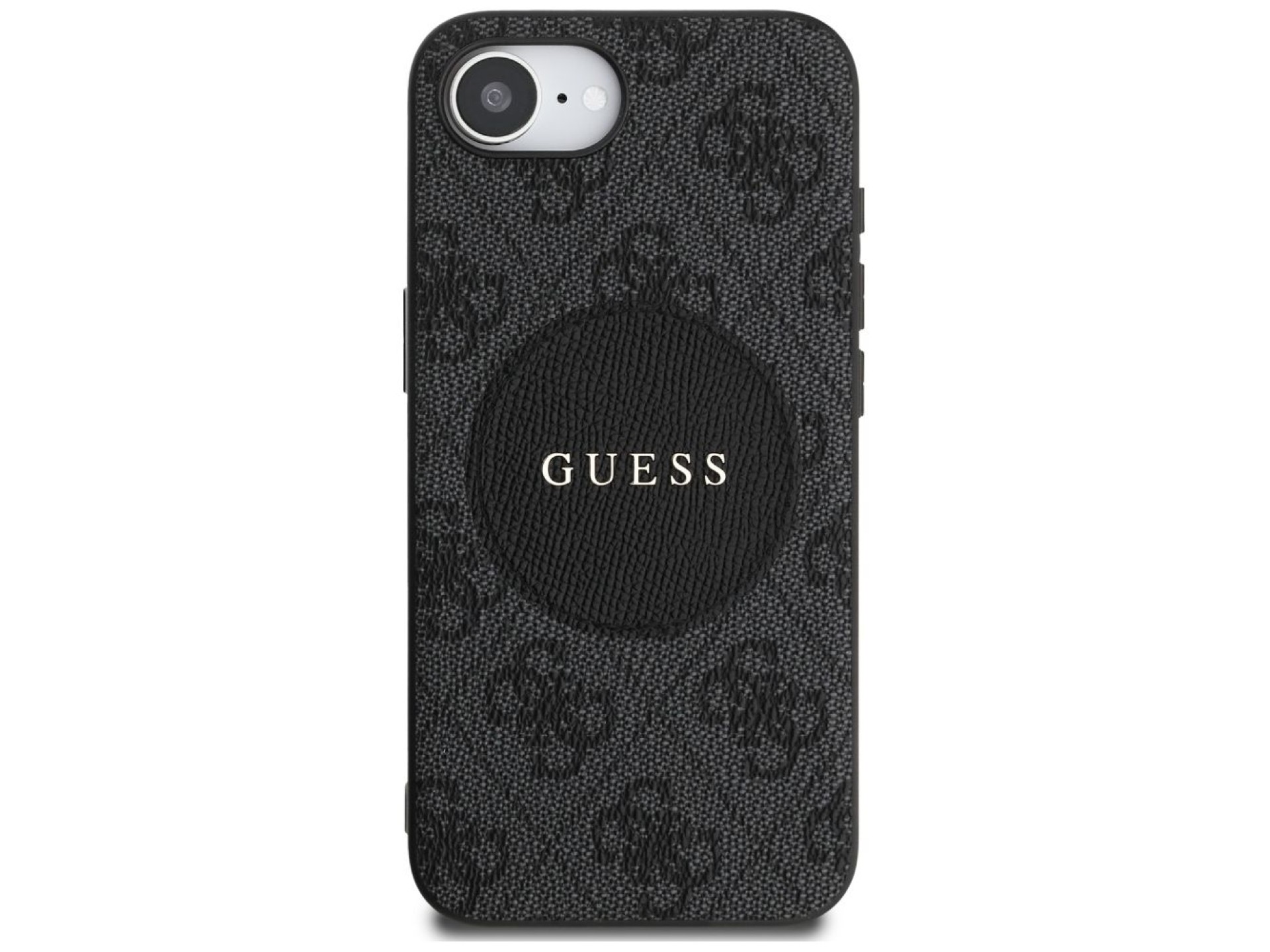 Capa Guess 4G Circle Classic Logo MagSafe para iPhone 16e - preta